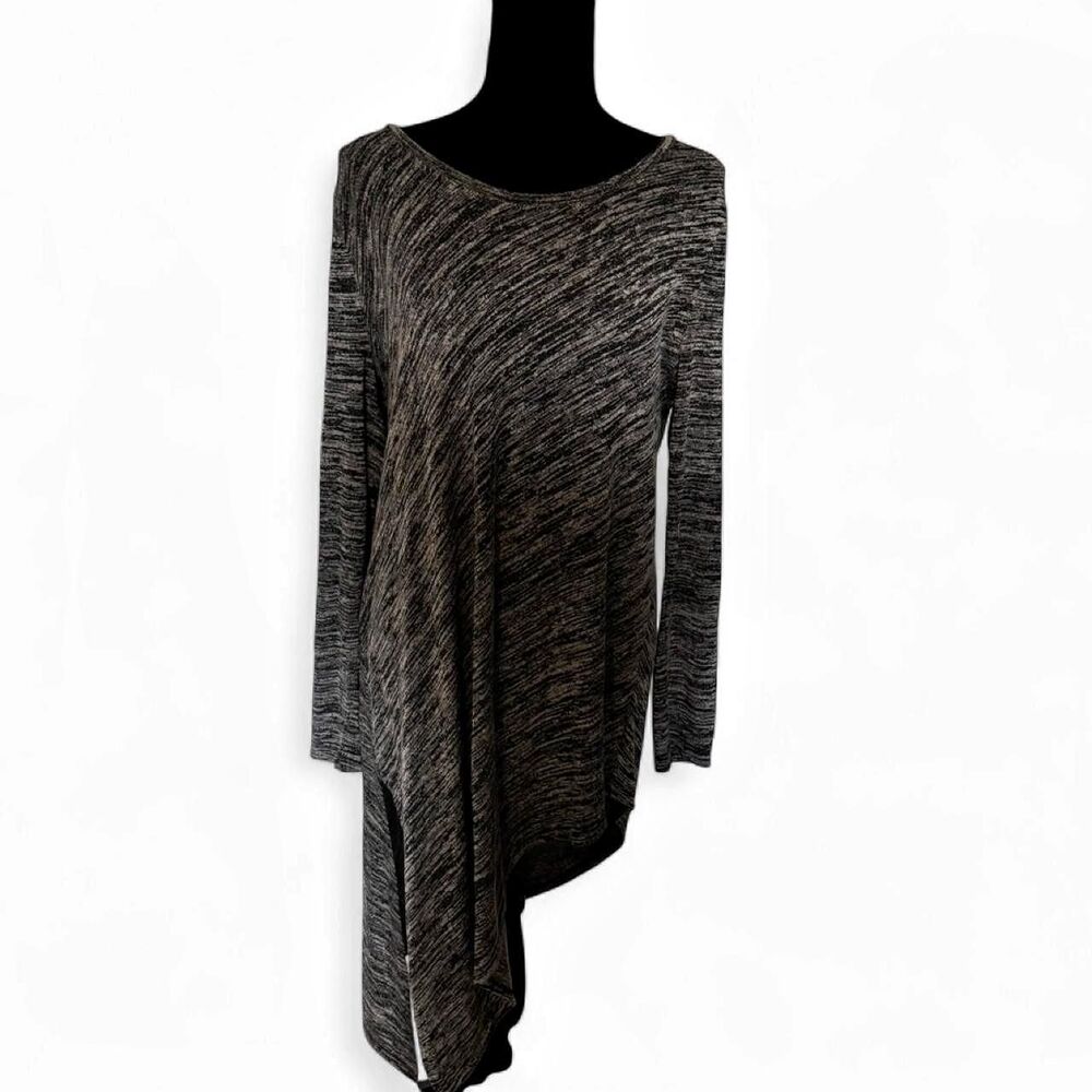 Soma Grey Heathered Asymmetrical Tunic Top - Size Large